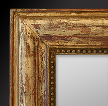 miroir cheminée décoration bois doré