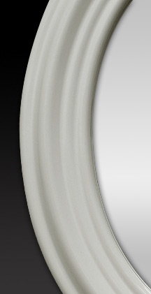 bordure miroir rond blanc