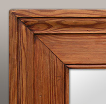 Détail miroir ancien bois louis philippe